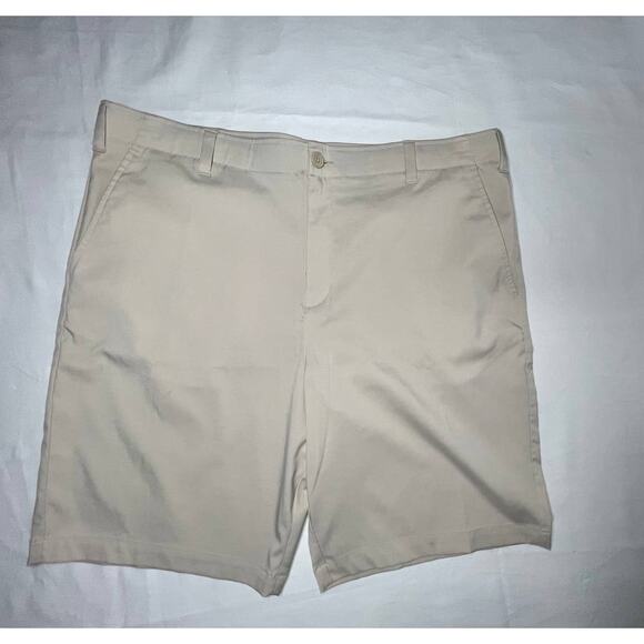 Men's Flat Front Shorts BCG Brand Size 40 Activewear Casual Dress Light Tan - Picture 1 of 7